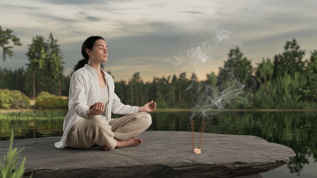 stress relief incense burning mindfulness