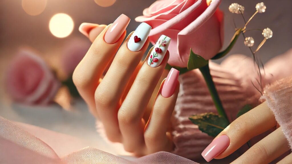 valentine day nails