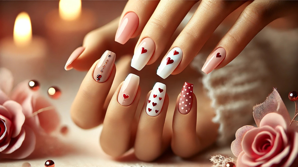 valentine's day nails